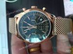 Breitling Transocean Copy watch - Rose Gold Black Chronograph Watch